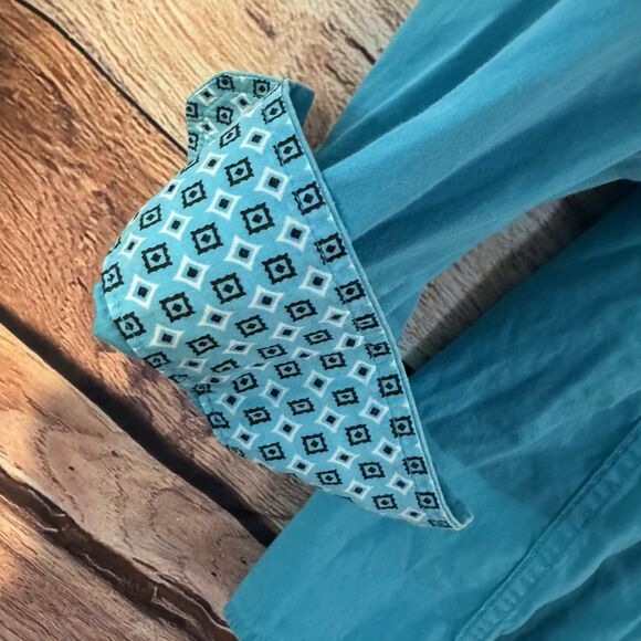 Cinch Western Shirt Medium Men’s Blue Flip Cuff Long Sleeve Button Down Cowboy - Picture 3 of 8